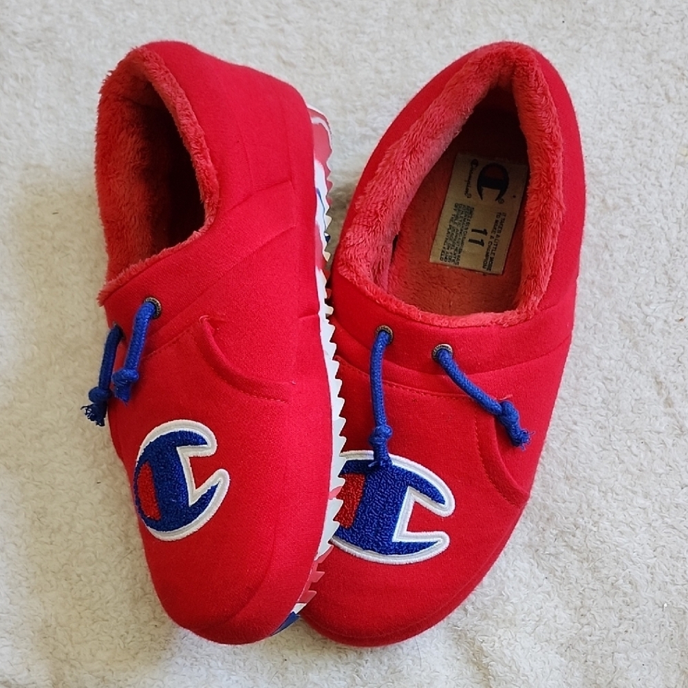 Champion Red and Blue Cozy Slippers
